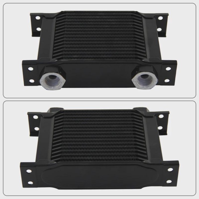 10/13/16/19/25/34/44 Row Oil Cooler Transmission Engine M22×1.5 Female Ports 128MM Thickness 50mm U