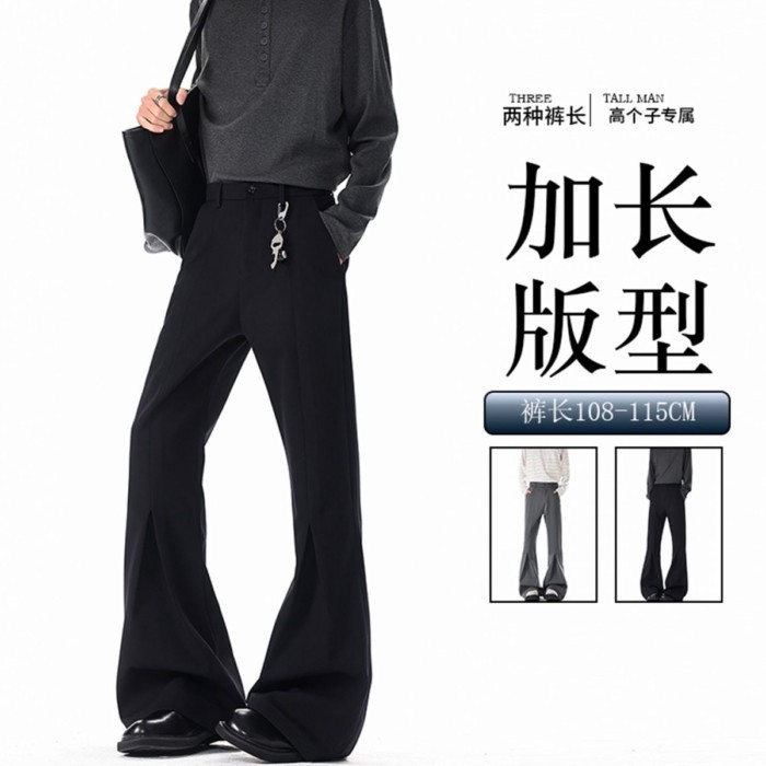 {Long-Legged Oppa} สูงขยายผู้ชายผู้หญิงสไตล์เดียวกันฤดูใบไม้ผลิ Old Money สไตล์ a-Line Slim-fit เล็ก