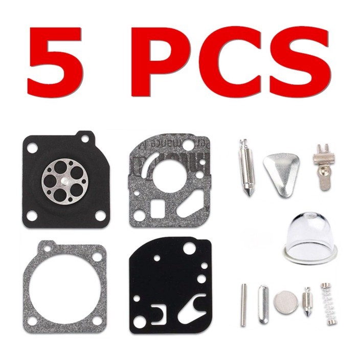 5 Sets Carburetor Repair Rebuild Diaphragm Kit Fit for Zama C1Q C1U Series ZAMA RB-47 RB47 Poulan W