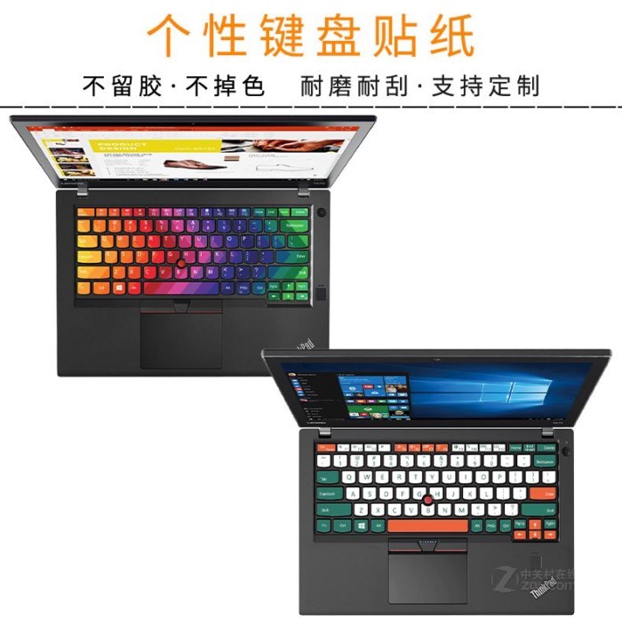 สติ๊กเกอร์แป้นพิมพ์แล็ปท็อปสติ๊กเกอร์ปุ่ม ThinkPad Lenovo E14 X1Carbon T14S E490