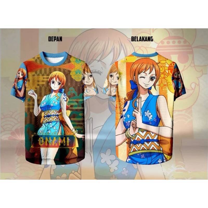 เสื้อยืดแขนสั้น One Piece Nami Onami Jersey สไตล์กิโมโนและอะนิเมะ ออกแบบแบบ 3D สำหรับผู้ชาย