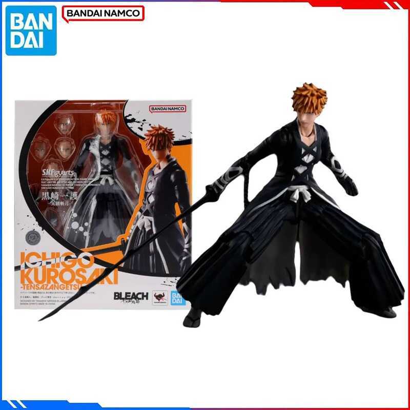 Genuine Bandai Original Bleach Figure Model Kit SHF 1/12 Anime Figures Kurosaki Ichigo Tensa Zanget