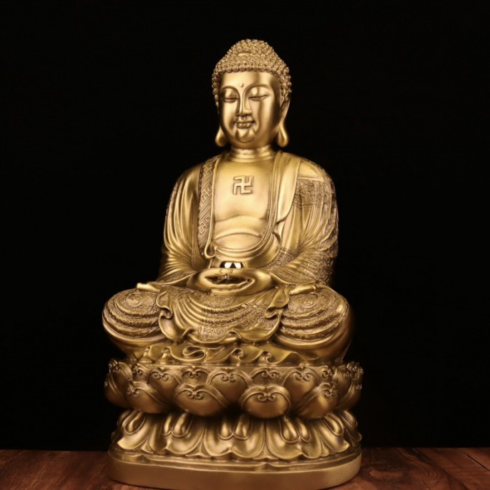 Gurun Studio Shakyamuni Sculpture Guanyin Deity Statue Bronze Ornament Medicine Vairocana Buddha Br
