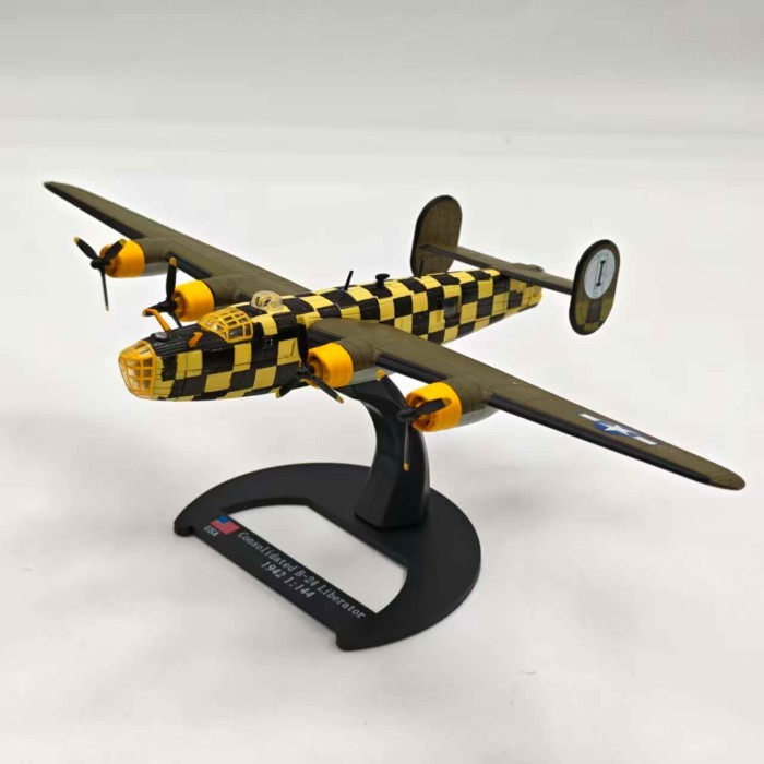 R RV-รุ่น 1/144 World War II US Army B-24D Liberator Heavy Bomber Alloy เครื่องบินพลาสติกปิดผนึกรุ่น