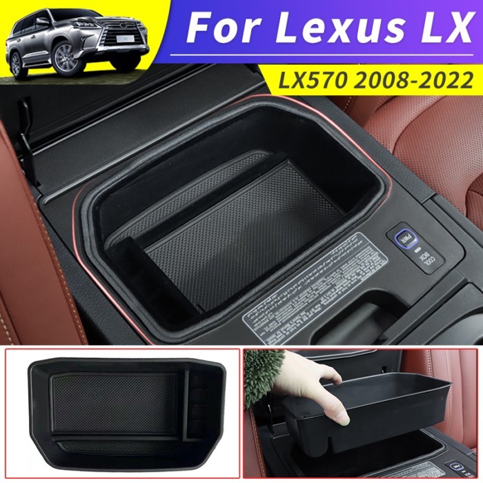 For 2008-2022 Lexus LX570 Central Storage Box Modification Accessories LX 570 Storage Bracket Tray