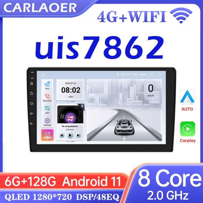 Uis 7862S QF001 2din Car Android Radio Multimedia Player 9 10 inch Carplay For Toyota Hyundai Kia R