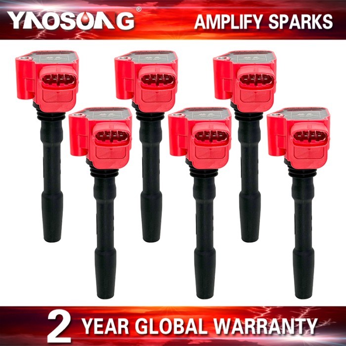 6PCS Ignition Coil For MASERATI GHIBLI II(M157)3.0 LEVANTE SUV(M161)3.0 Q4 QUATTROPORTE 3.0 288233