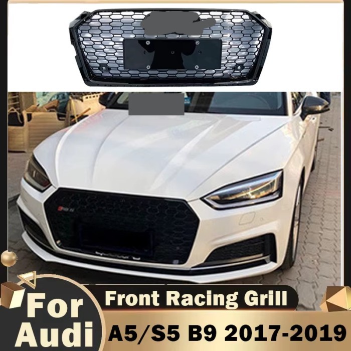 For A5/S5 B9 2017-2019 Front Bumper Racing Grill Modification Facelift Lower Grille Replacement RS5