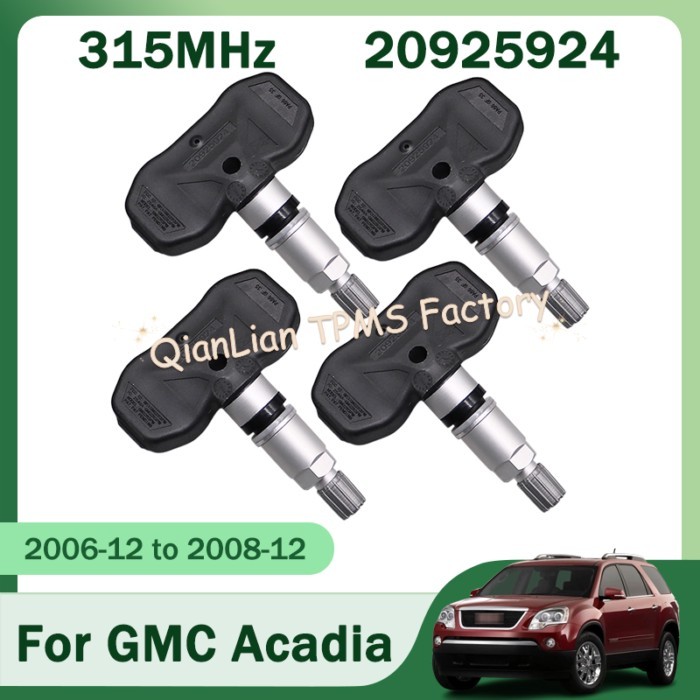 1/4pcs 20925924 315MHz Tyre Pressure Sensor TPMS Tire Pressure Monitor System For GMC Acadia Savana