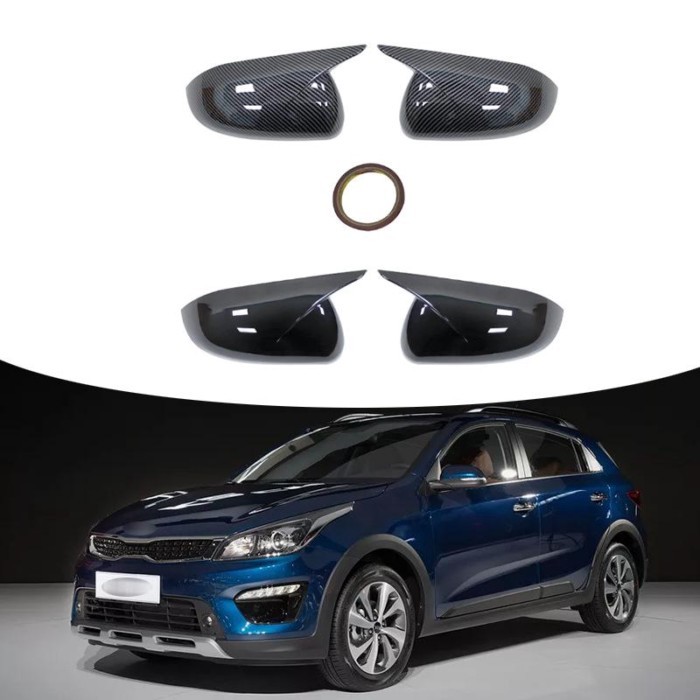 Applicable to 17-23 KIA KX Cross K2 Rio4 Rearview Mirror Cover Horn Carbon Brazing Pattern Rear-Vie