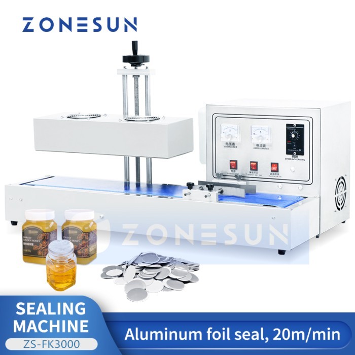 Zonesun Continuous Induction Sealer Aluminum Foil Induction Sealing Machine for Bottles Induction S