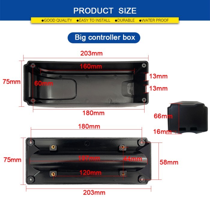Ebike Waterproof Controller Box Small/Big/Extra-Large Size for Electric Bike Conversion Kit with Sc