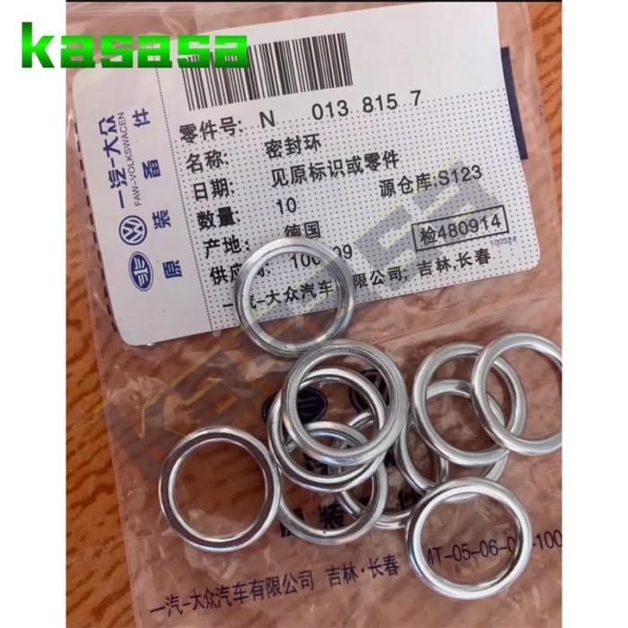 10PCS Oil Drain Plug Gaskets N0138157 For A-udi S4 A4 A6 A8 Q5 For VW Touareg 4.2L 14X20X1.5mm Oil