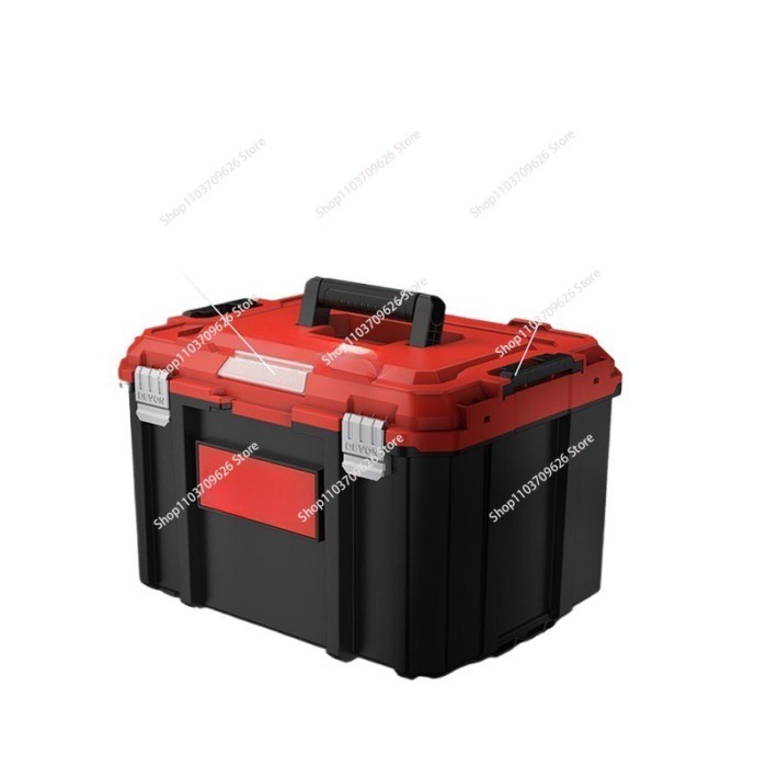Stack System, Mobile Toolbox for Storage and Organization, 3 Piece Resin Plastic Modular Toolbox Sy