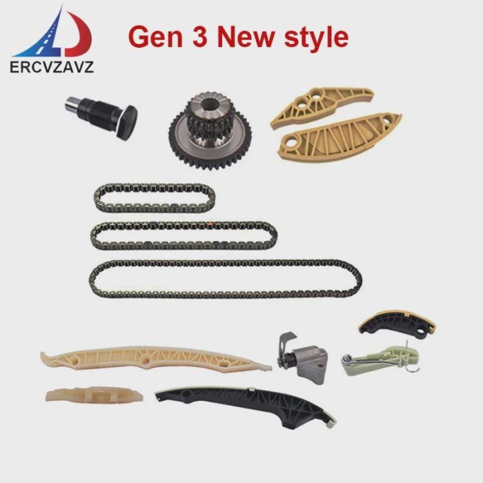 13pcs Engine Timing Chain Kit 06K109158A 06H109467L for Audi A4 A5 Q5 VW Passat 2.0T 2015-2020 CNCD