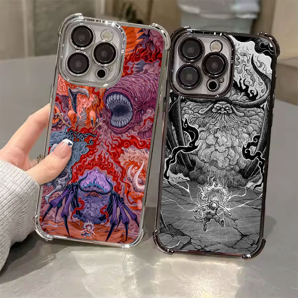 SAMSUNG One Piece Five Elders VS Luffy ElectroplatedสําหรับSamsung A57 5G A37 A17 A07 ClearปลอกGalax