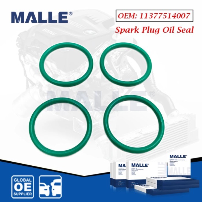Spark Plug Oil Seal For BMW E81 E87 E46 E90 E91 E83 E85 N42 N46 Engine Car Accessories 4 Pcs O-Ring
