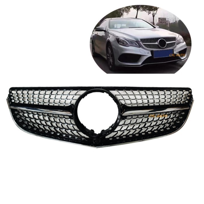 W207 modified diamond grille for Mercedes-Benz E class coupe upgrade grille E200 E260 E300 2014 201