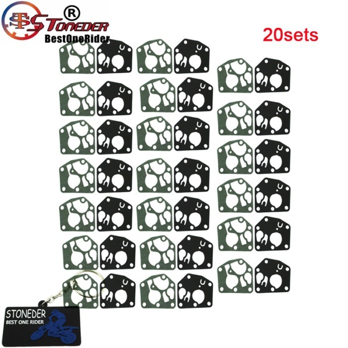 STONEDER 20x Carburetor Diaphragm Gasket Kit For Briggs & Stratton 495770 795083 5083H 5083K Crafts