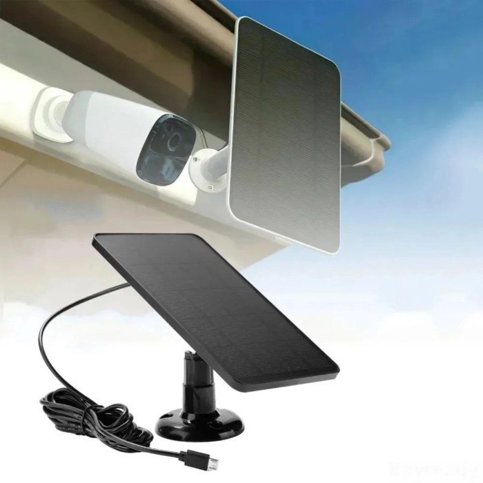 Ring Eufy Blink Reolink 4W 5V 0.6A 3m Wire Surveillance Camera Doorbell Solar Charging Panel Single