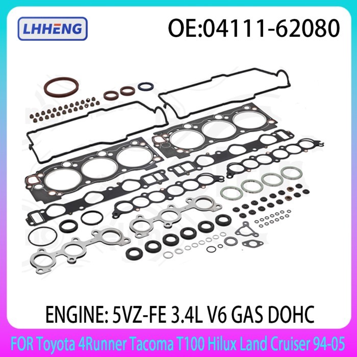 Engine Head Gasket Set Kit For Toyota 4Runner Tacoma T100 Hilux Land Cruiser 5VZ FE 3.4L V6 GAS DOH