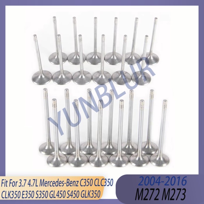 Intake & Exhaust Valve Kit Fit M272 3.5 M273 4.7 L Gas V6 V8 For Mercedes-Benz C350 CLC350 CLK350 E