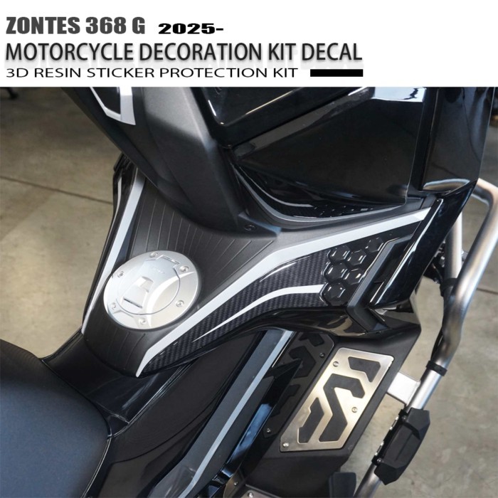3D resin sticker side protection scooter platform compatible with For Zontes 368 G 2025