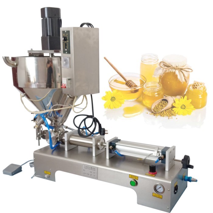 Piston Pneumatic Filling Machine Stainless Steel Heating Stirring Single Head Filling Machine