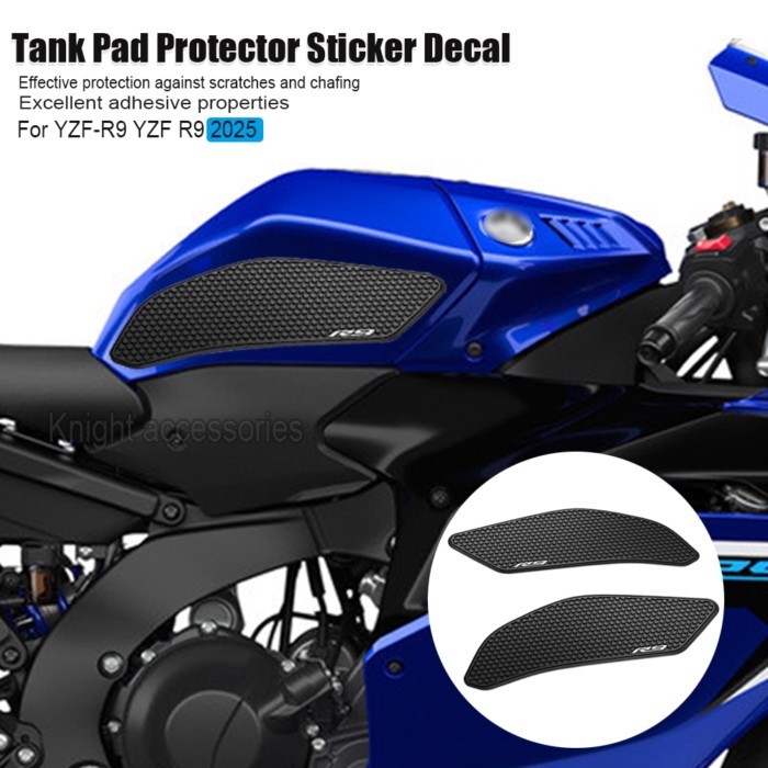 New YZF R9 Motorcycle Tank Pad Protector Sticker Decal Gas Knee Grip For YZF-R9 YZF R9 yzfr9 2025