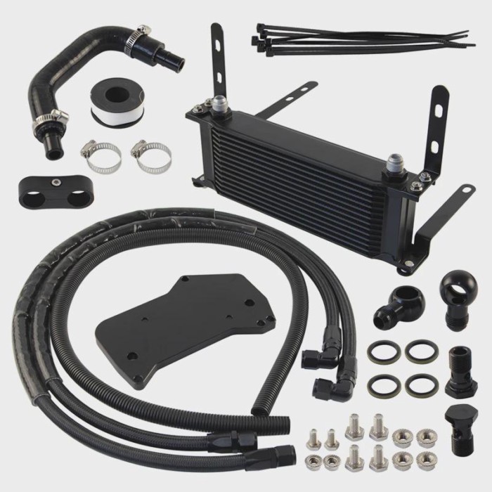 Oil Cooler Kit 14 Row AN8 For VW Audi VAG Golf GTI /R MK7 DQ381 DQ380 DQ500 7DSG 2.0 TSI Engine Alu