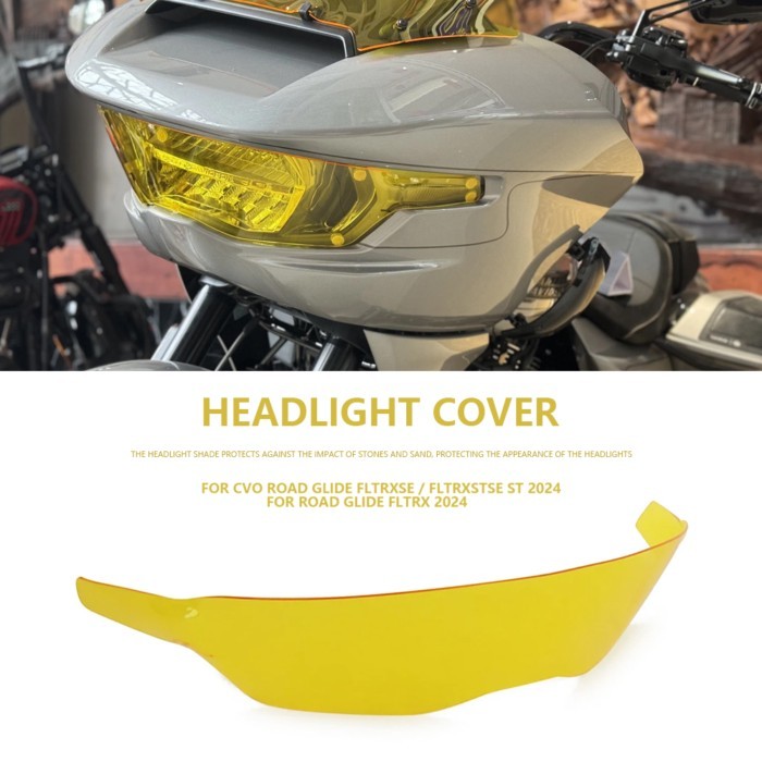 Motorcycle Front Headlamp Protection Cover Headlight Guard Cover for Harley CVO Road Glide FLTRXSE