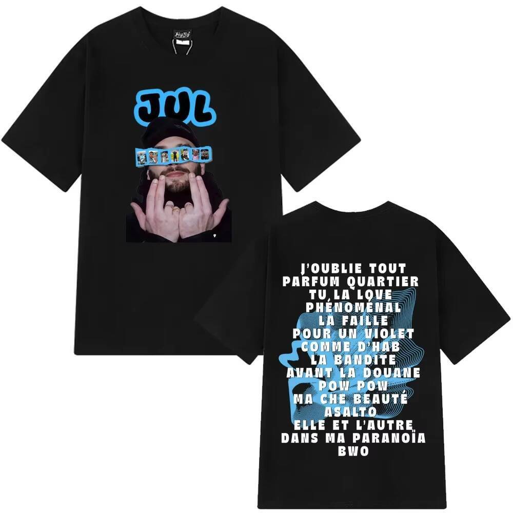 เสื้อยืดผ้าฝ้าย 100% สไตล์ Y2K Hip-Hop O-neck ออกแบบกราฟิกอัลบั้มแรปเปอร์ สำหรับหน้าร้อน