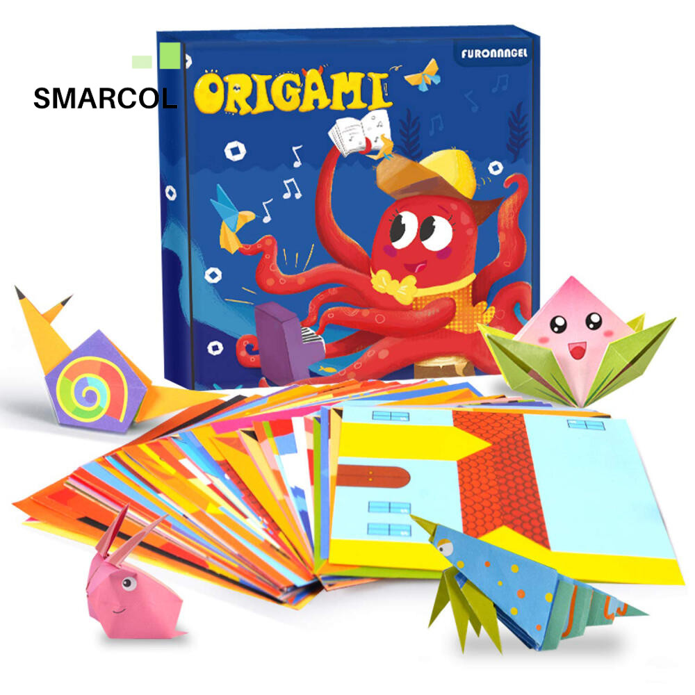 ชุด Origami สีสันสดใสสําหรับเด็ก 108 โครงการ 54 สองด้าน Origami กระดาษคําแนะนํา Origami หนังสือ Orig