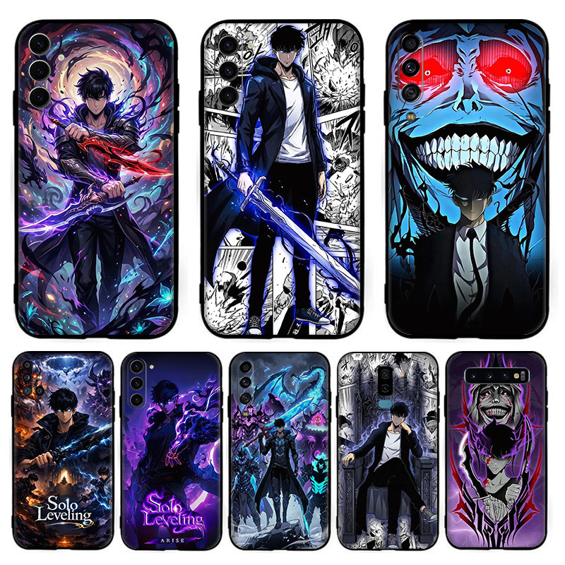 สําหรับ Samsung S7 Edge S8 Plus S9 S10 S10E Lite S20 Ultra Solo Leveling Anime4Y1 TPU ซิลิโคนสีดําโท