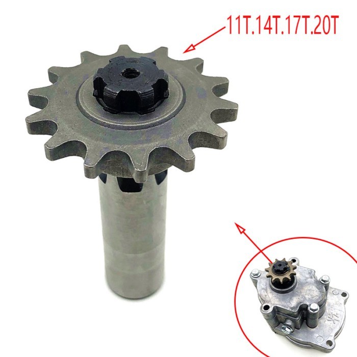 T8F Clutch Drum Gear Box Sprocket Axle fit 33cc 43cc 49cc Engine 11 14 17 20 tooth Gear Box for Sco