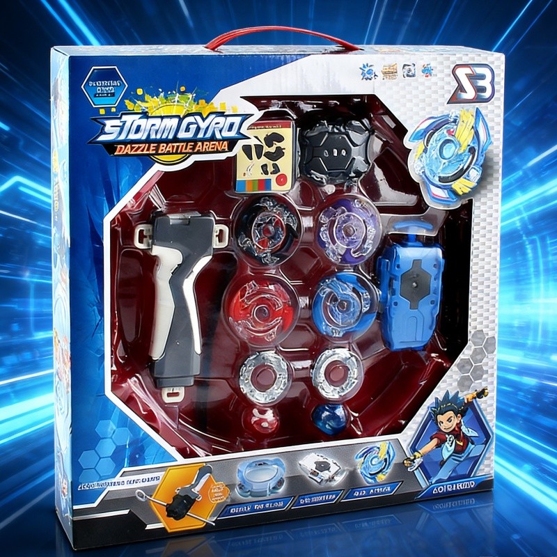 Beyblade Burst Large Arena Stadium Set With String Launcher Kids Fusion Top Toys