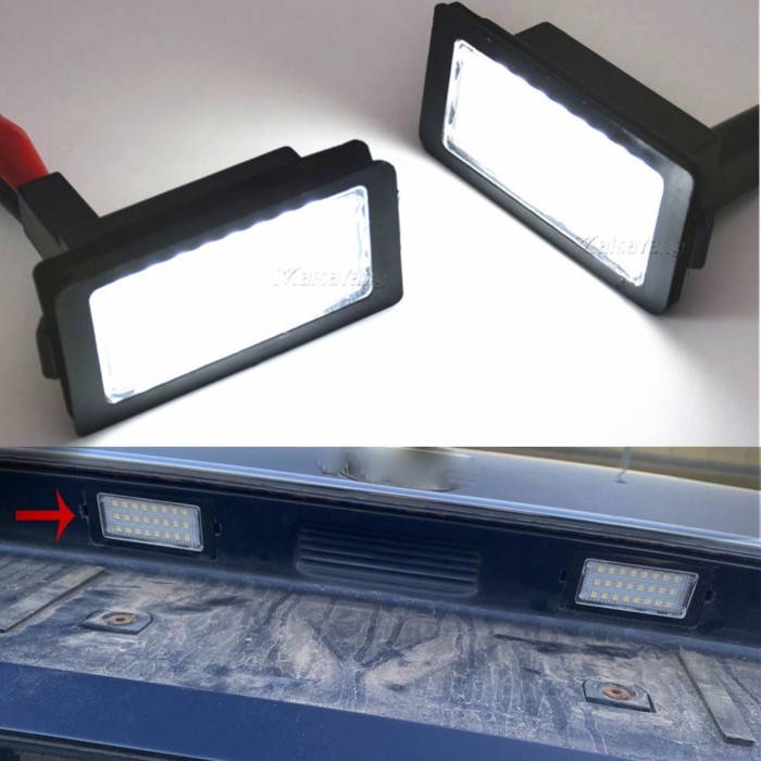 White License Plate Light Assembly LED Number Plate Lamp For BMW E38 7 Series 728i 730i 730d 740i 7