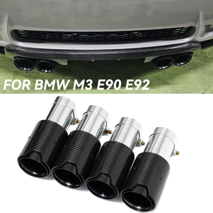 4pcs/lot Exhaust Tip For BMW M3 E9x E90 E92 E93 M PERFORMANCE 80MM EXHAUST TIPS 190mm Muffler Tip T