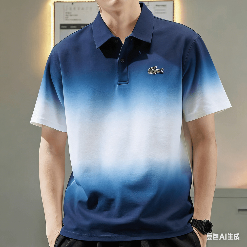 เสื้อโปโลพิมพ์ลายจระเข้สำหรับผู้ชาย เหมาะสำหรับใส่เป็นชุดลำลองหรือแฟชั่นประจำวัน