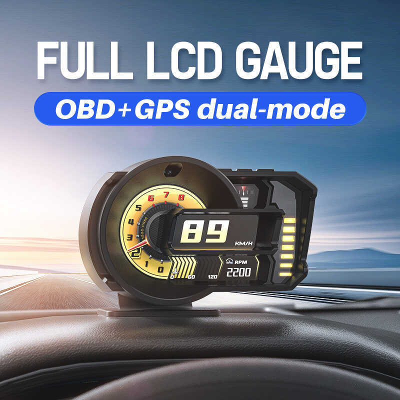 รถ obd Instrument LCD hud จอแสดงผล Modified Driving Review Gesture Switching A590