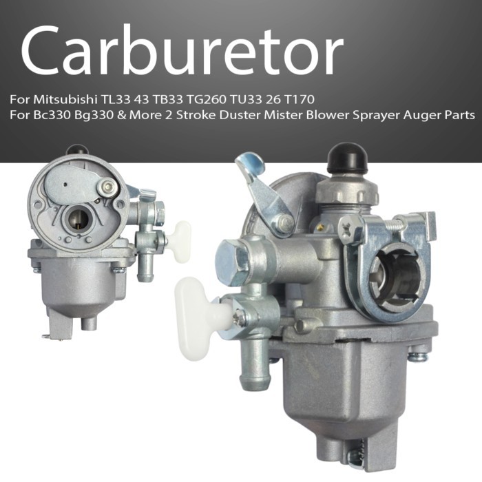 Carburetor For Mitsubishi TL33 43 TB33 TG260 TU33 26 T170 Bc330 Bg330 & More 2 Stroke Duster Mister