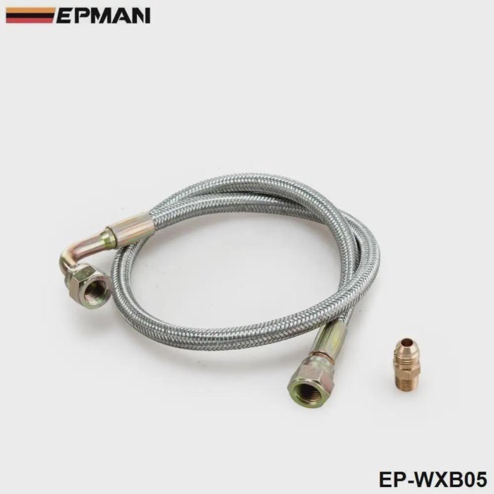 EPMAN 24" Turbo Oil Feed Line Kit Oil Return Line Oil Drain Line Kit Replacement  For T3/T4 Turboch