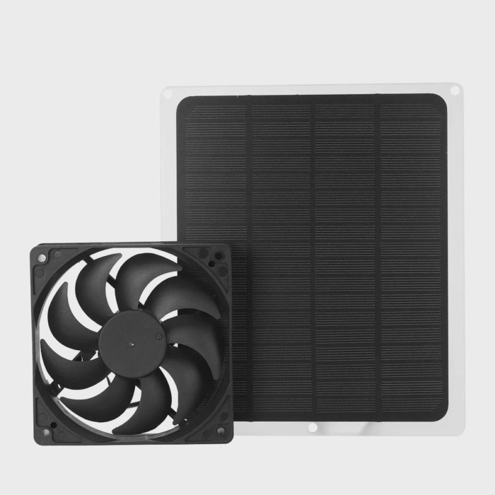 4 Inch  18VSolar Exhaust Fan Air Extractor Mini Ventilator Solar Panel Powered Fan for Dog Chicken