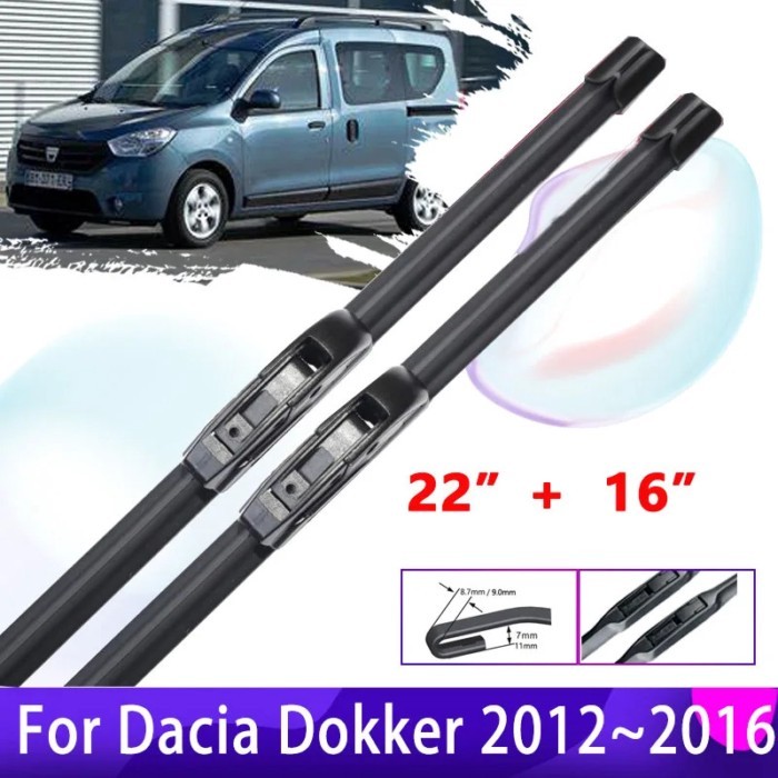for Dacia Renault Dokker Kangoo 2012~2016 2013 2014 Front Windscreen Windshield Wipers Blades Auto