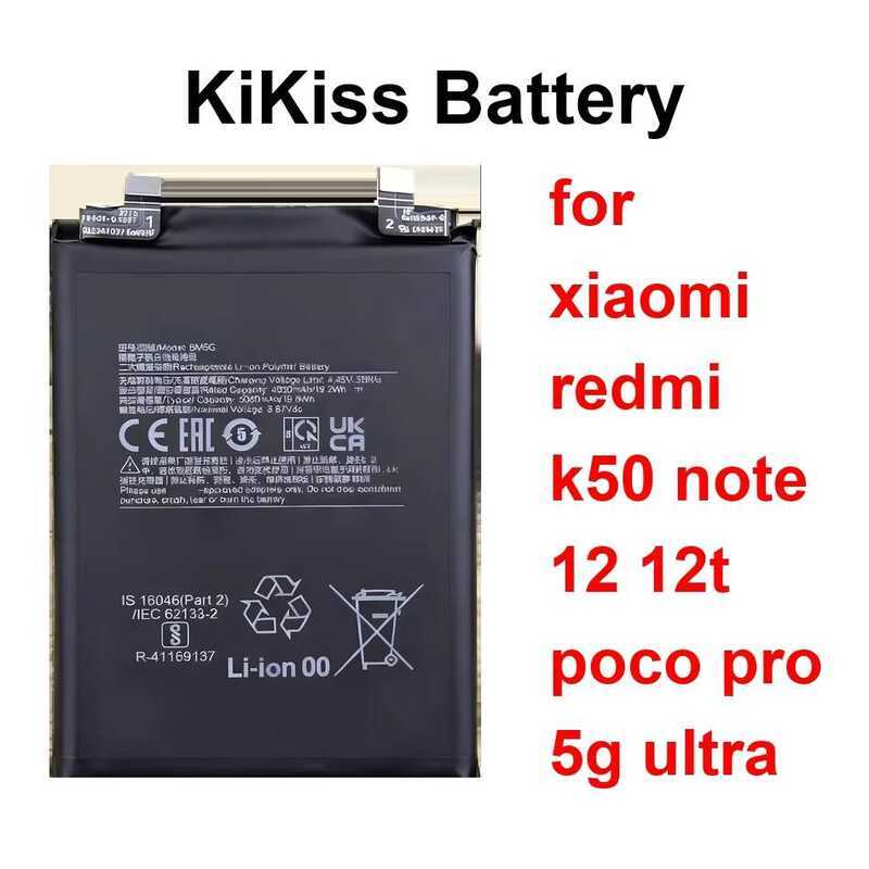 Mobile Phone Battery Reliable Power BP4K BM5G BM5J 5000Mah For Xiaomi Redmi K50 Note 12 12T Poco Pro