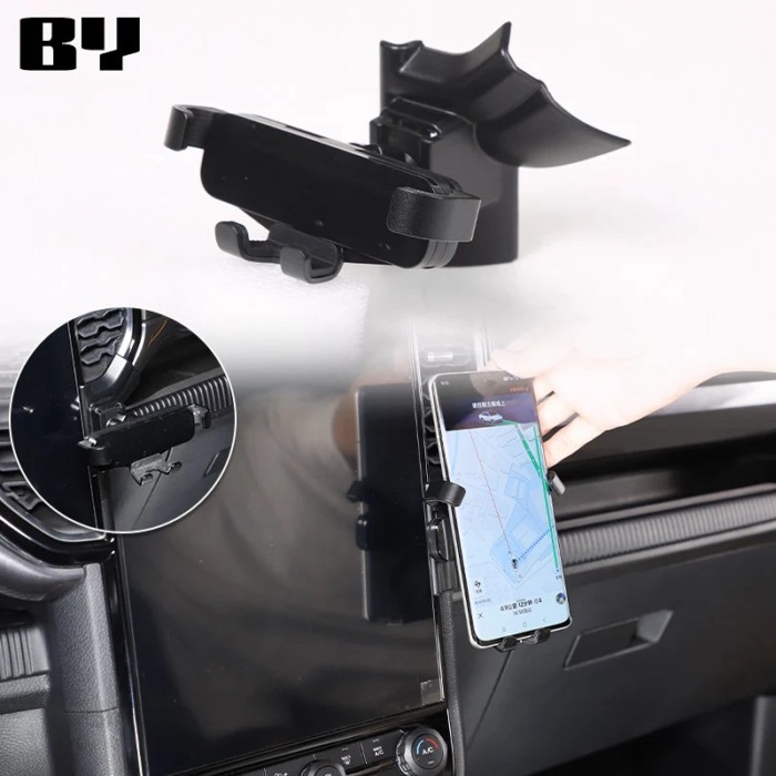 For Ford Ranger T9 2023+ Car Accessories Car Cup Holder Mobile Phone Holder Multi functional GPS Na