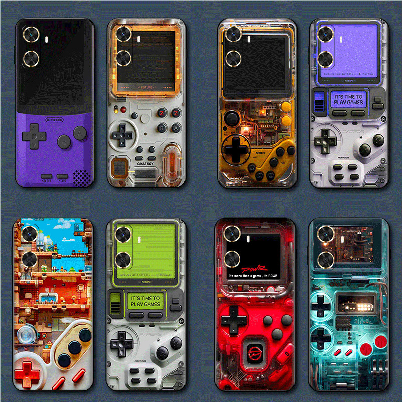 Huawei Nova 2i 2 Lite 3 3i 4E 5i 5T 7 10 SE 8i Y61 TPU Spot goods เคสนิ่มสีดําเคสโทรศัพท์Retroเกมคอน