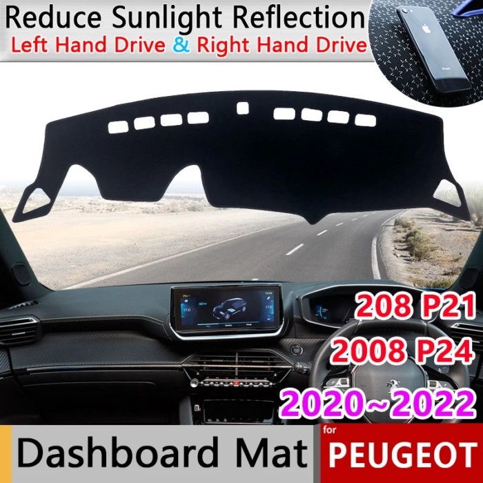 Dashboard Cover Pad for Peugeot 2008 P24 208 P21 e-2008 e-208 GT 2020 2021 2022 2023 Anti-dirty Mat