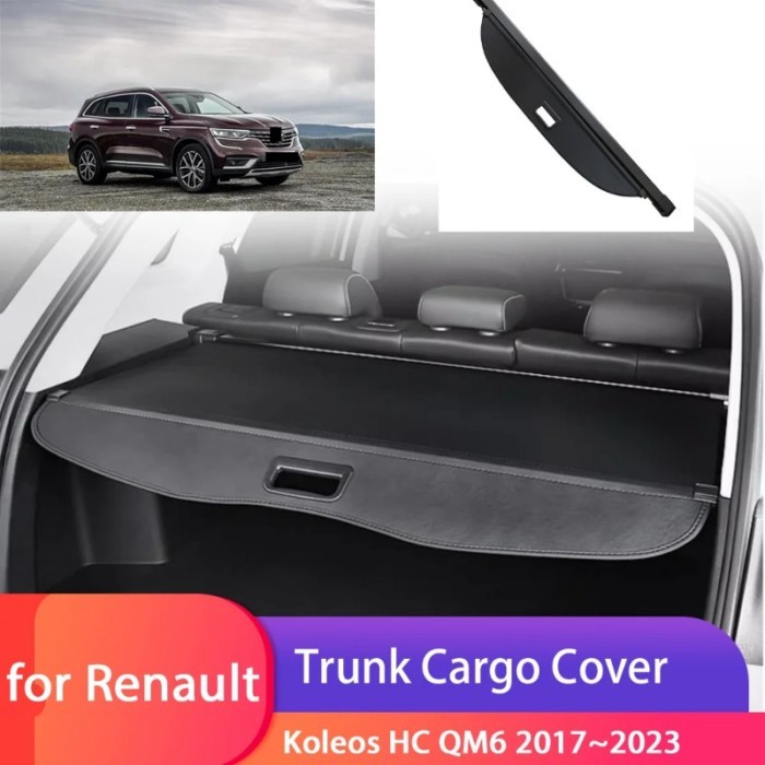 Car Trunk Cargo Cover for Renault Koleos HC Samsung QM6 2017~2023 Security Shield Rear Rack Curtain