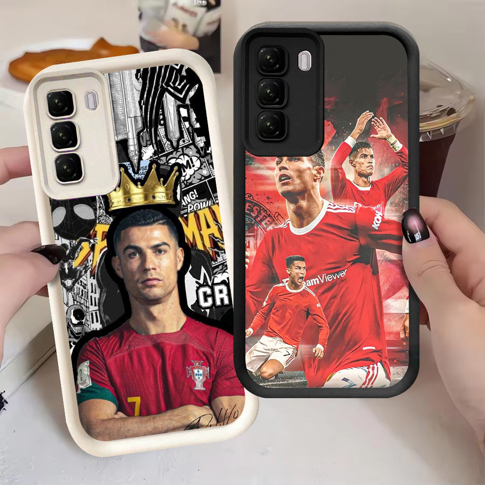 G-50 CR7 Ronaldo Casing สําหรับ Tecno Spark Camon 40 12 Pro Plus 5G สีดําและสีขาว